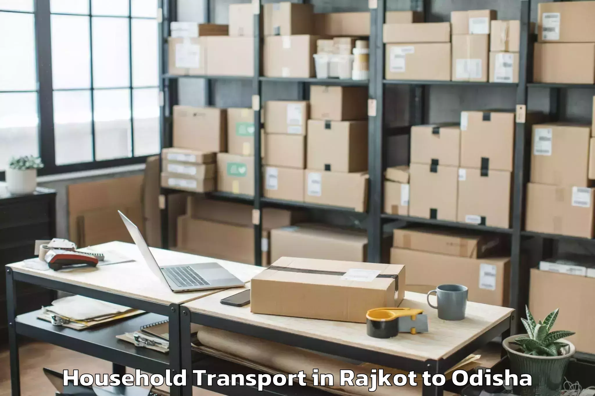 Book Rajkot to Kuchaiburi Household Transport Online